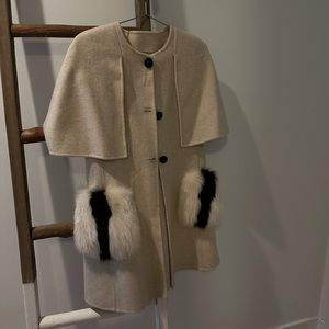 Cashmere and fox coat